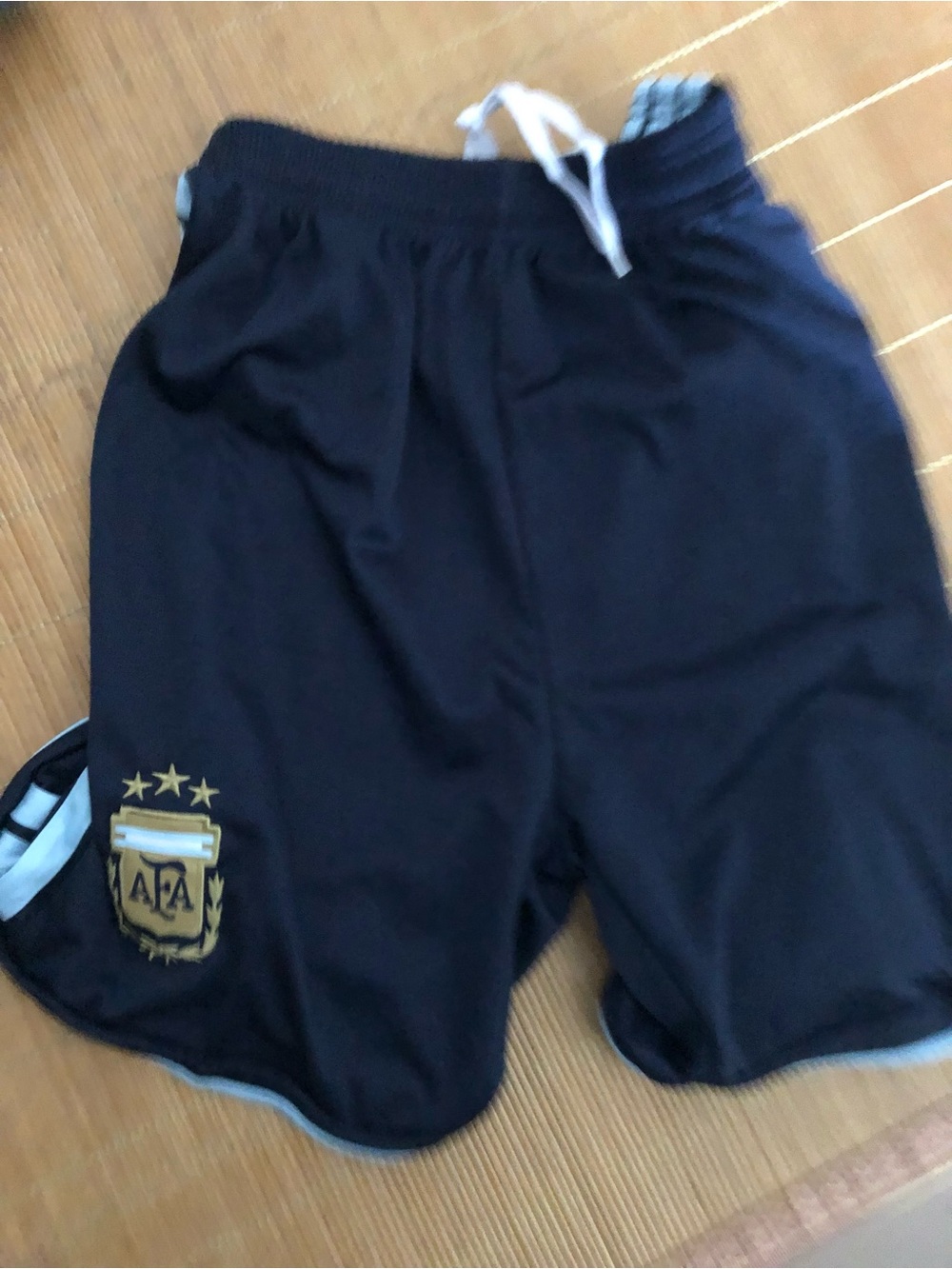 adidas Black Athletic Shorts with Gold Crest